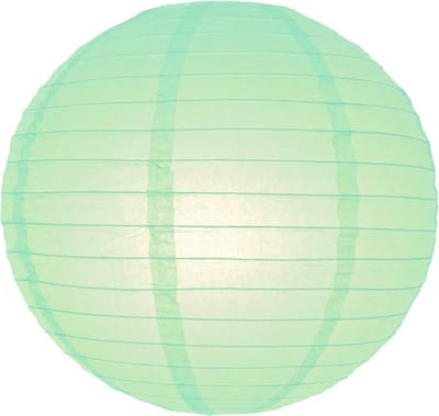 5 x Brandvertragende lampion mint groen 75 cm - brandwerend