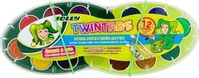 Jolly aquarel verf Twintabs set met klikpalet en mengruimte.