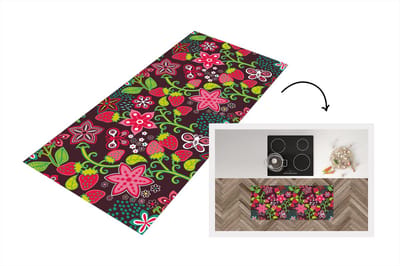 Keukenloper - Loper keuken - Meisjes - Fruit - Bloemen - Patronen - 120x50 cm - Keukenloper vinyl