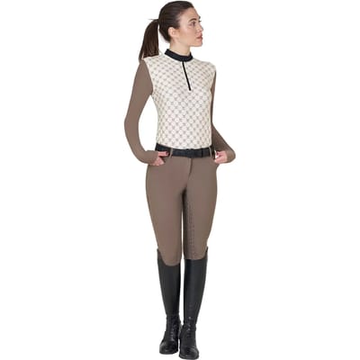 Dames lange mouwen wedstrijd trainingspolo Equestro