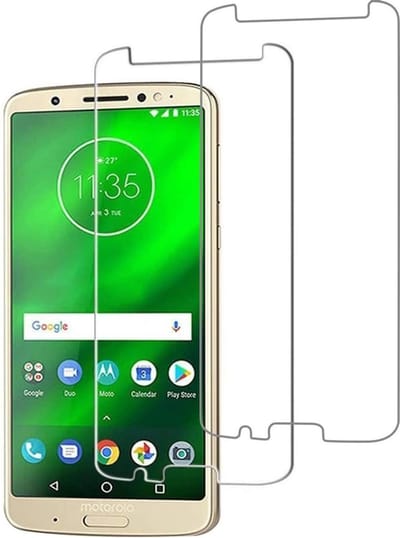 Screenprotector Glas - Tempered Glass Screen Protector Geschikt voor: Motorola Moto G6  - 2x