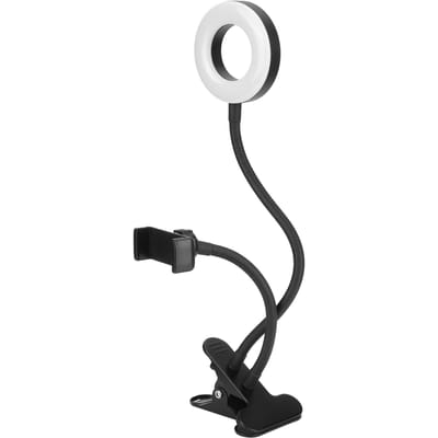 USB Vullicht LED Ringlicht 10 Niveaus Dimmen met Klem voor Live Fotografie Lezen Borduren