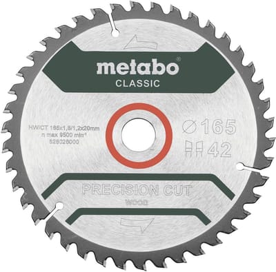 Zaagblad - Precisie Hout Snijden - Houtbewerking Werk - Veelzijdig Toepassingsbereik - 165mm Diameter - Grijs