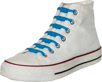 Shoeps elastische veters - 14x - blauw - sneakers/sportschoenen - geen strikken nodig