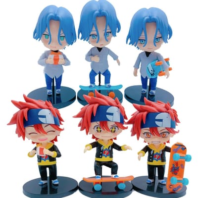 10CM Figurine Support Anime SK8 l'Infini Modèle Animation Jouets Cadeaux Collection Ornements Décoration PVC No box blue