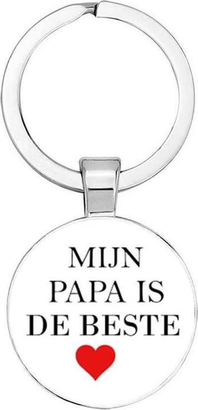 Akyol - Mijn papa is de beste Sleutelhanger - Vader sleutelhanger - Papa sleutelhanger - Sleutelhanger papa - Familie sleutelhanger - Vaderdag cadeautje - Papa cadeau