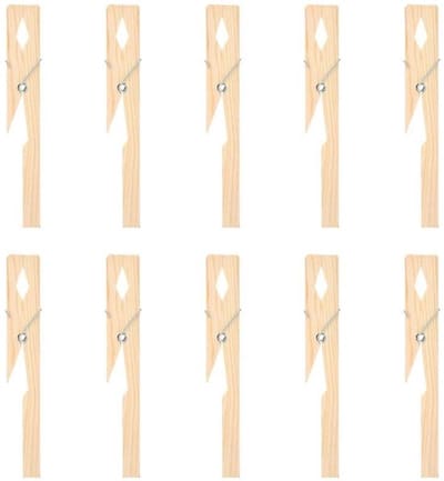Allecto - Testbuis Houder Clip - Bamboe Set van 10 Stuks - Voor