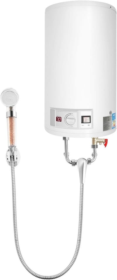 Elektrische Doorstroomboiler 50 Liter - Wandmontage Warmwaterboiler met Temperatuurregeling en Veiligheidsventiel