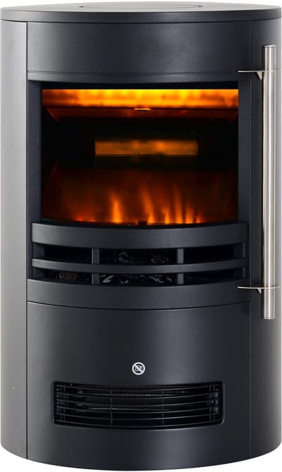 Sfeerhaard Elektrisch - Elektrische kachel - Elektrische haard - Vrijstaande elektrische - 900/2000W - Temperatuur instelbaar - LED Vlameffect - Met Oververhittingsbeveiliging - 41x41x64 cm - Zwart