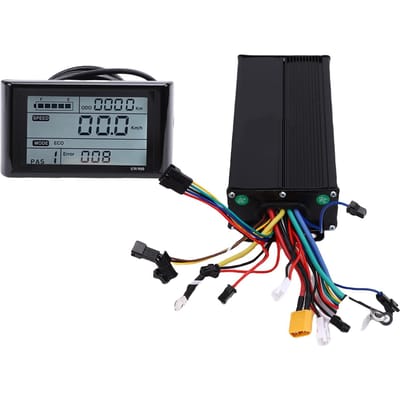 Elektrische fietscontroller LCD-displaykit 36V 48V 52V 35A 3-standen borstelloze motorcontroller en SW900 LCD-displaypaneel black