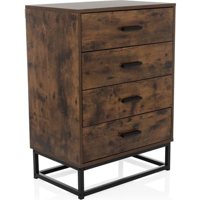 Sideboard / commode VINSTRA 60x38,5x83,3 cm 4 laden bruin hjh LIVING
