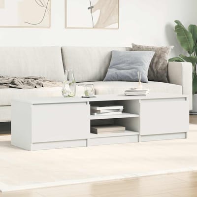 vidaXL - Tv-meubel - 140x40x35,5 - cm - bewerkt - hout - wit