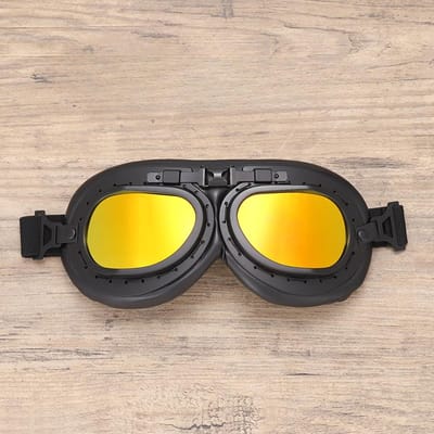 Retro Harley-bril Prince-helmbril Windspiegel Motorfiets Cross-countrybril Motorbril. yellow