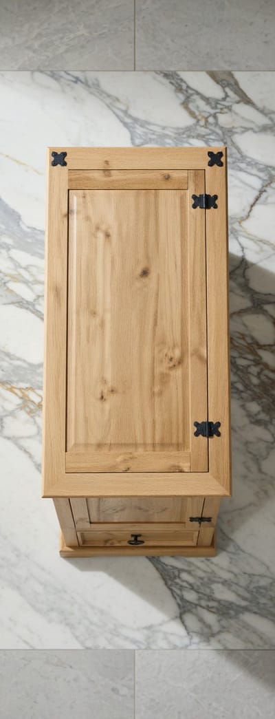 House & Graden Natural Pine Kledingkast met Lade en Draaideuren – Massief Grenenhouten Garderobekast met Metalen Handgrepen – Houten Kast voor Slaapkamer – Rustiek & Tijdloos Design – Honingkleur
