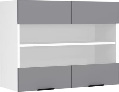 VCM keukenkast breedte 80 cm glazen deur wandkast glazen keuken keukenmeubel Fasola