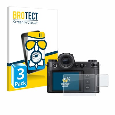 BROTECT - Screenprotector voor Leica SL3-S (Display + Schouderdisplay) - Folie Beschermfolie Beschermglas matte 3 Stuks