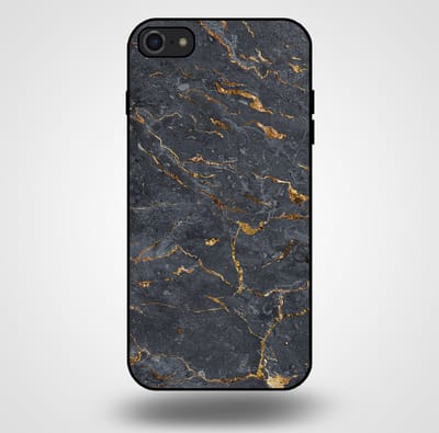 Smartphonica Telefoonhoesje voor iPhone 7/8 met marmer opdruk - TPU backcover case marble design - Goud Grijs geschikt voor Apple iPhone 7;Apple iPhone 8