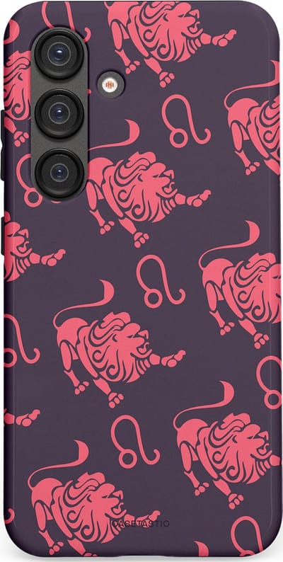 Casetastic Hoesje Geschikt voor Samsung S25 - Stijlvolle Beschermende Duo-layer Case - Zodiak leeuw