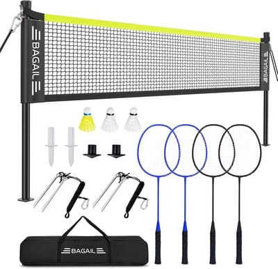 Volledige Badmintonset voor Buiten met Officieel Net en Accessoires