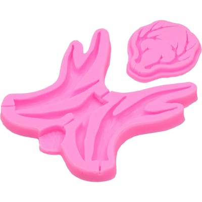 2 Stuks Siliconen Vormen Mooie Gewei Antiaanbaklaag Zacht Elastisch Betrouwbaar Draagbaar Fondant Vormen voor pink