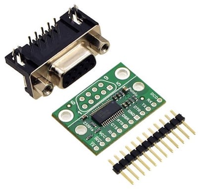 23201a Serial Adapter Partial Kit voor 3 tot 5,5V logica en DB9 seriële poort Pololu 127