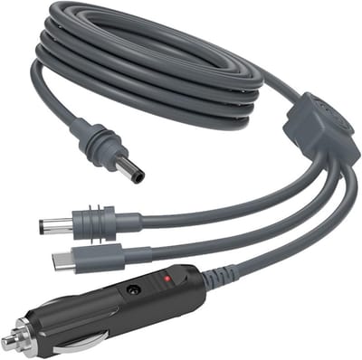 3-in-1 Autolader met USB C naar DC, 3 Meter, 100 W, Meerdere Poorten, Geschikt voor Starlink Mini en Andere Apparaten