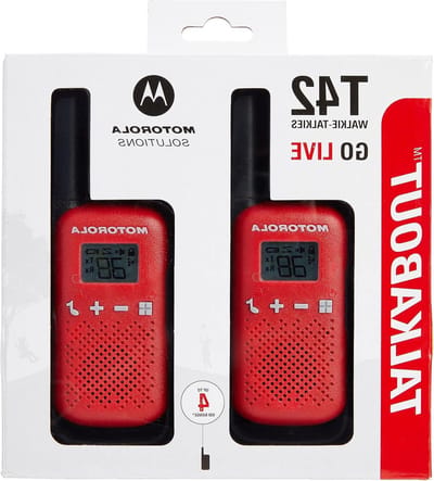 Walkie Talkie T42 Pmr446 Portofoon Set Van 2 Rood - Walkie-Talkies