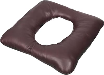 Toiletbrilverhoger - Badkamer comfortkussen - Verhoogde zithoogte - Waterdicht antislip kussen - 42 x 42 cm - Koffie