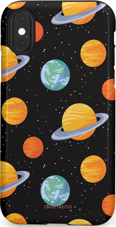 Casetastic Hoesje Geschikt voor Apple iPhone X/Xs - Stijlvolle Beschermende Duo-layer Case - Universum reis