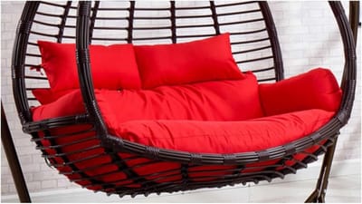 Hangmat Stoel Kussen - Schommelmand Kussen - Buiten Ontspannen - Waterdicht Krasbestendig - 150 x 110 cm - Rood