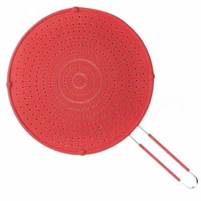 Siliconen spatdeksel – Siliconen pannendeksel – Spatscherm voor koekenpan – Spatnet tegen oliespatten – Hittebestendig spatscherm voor friteuse – Siliconen spatbescherming – Geschikt voor dagelijks gebruik, vaatwasserbestendig – 50 cm x 32 cm