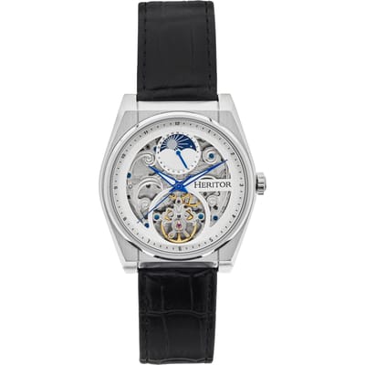 Heritor Automatic Daxton Skeleton Horloge - Zwart/Wit