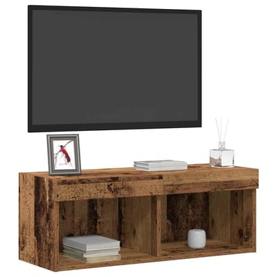vidaXL - Tv-meubelset - 80 - x - 30 - x - 30 - cm - Oud - hout - Bewerkt - hout