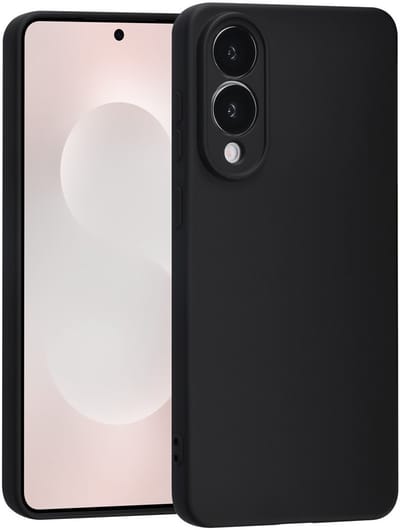 TUNIQ Back cover voor Galaxy S25 Edge - Minimalistisch Design - Antislip Grip - Zwart