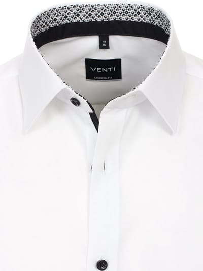Wit Overhemd Heren Strijkvrij Modern Fit Venti 123942200-001 - XL