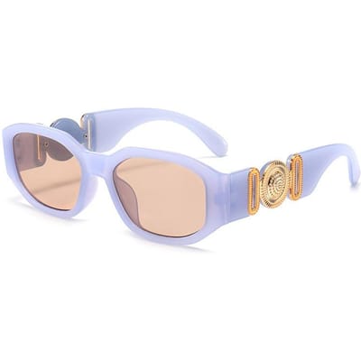 Kleine Rechthoekige Zonnebril Mannen Vrouwen Vierkante Zonnebril Reis Zonnebrillen Vintage Retro UV400 Zonnebril Vrouw Zonnebrillen Gold