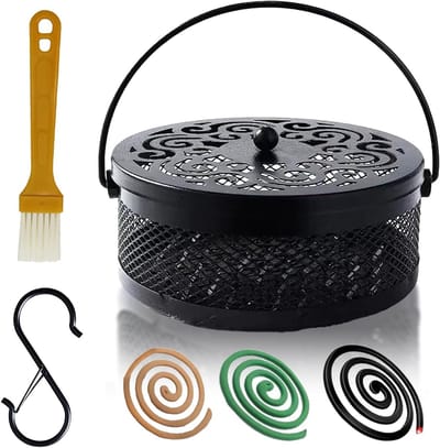 Metalen Aromatherapiehouder voor Muggenspiralen - Ideaal voor Buiten, Camping en Zwembaden - Citronella en Muggenschrik Accessoire