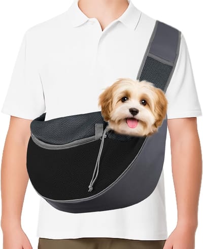 Ynkkvre - Hondendraagtas - Voor Kleine Honden en Katten tot 4,5 kg - Ademend - Voor Outdoor en Reizen - Zwart