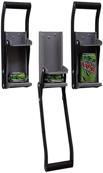 Blik Crusher - Blikopener Wandmontage - Ruimte Besparen - Hoge Hendel Ontwerp - 500 ml - Zilver