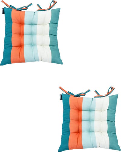 Madison - Zitkussen - Universeel - 2 stuks - 46 x 46 cm - Vivero Sea Blue - Tuin - Toscane