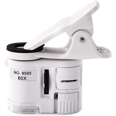 60X Mini Draagbare Smartphone Microscoop wit