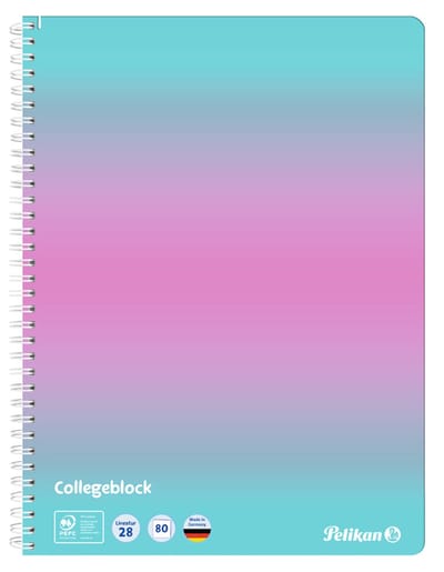 Pelikan collegeblok Color Edition A4, mint/rosé