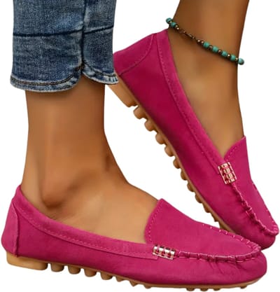 Livano Loafers Dames - Met Hak - Damesschoenen - Instappers - Roze - Maat 42