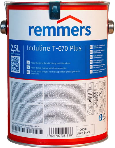 Remmers Induline T-670 PLUS - Diepzwart - 2.5 liter