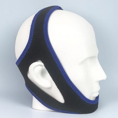 Mentonnière Anti-Ronflement Réglable Solution Confortable Contre le Ronflement Pour un Meilleur Sommeil Soulagement de l'Apnée du Sommeil white