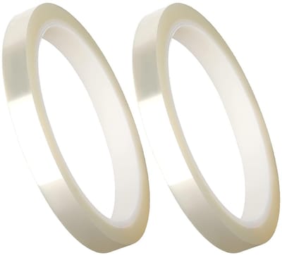 2 Rollen Hittebestendige Tape, Duidelijke Plakband voor Sublimatie, Translucente Tape voor DIY Creaties, 15mm