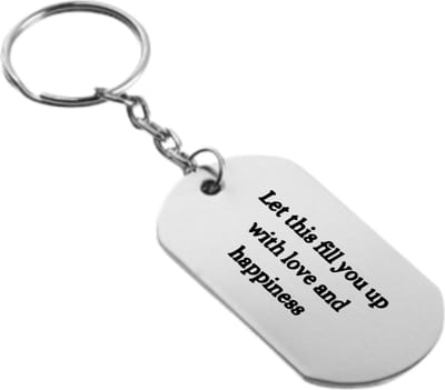 Akyol - let this fill you up with love and happiness sleutelhanger - Liefde - relatie - cadeau - 54 x 29mm