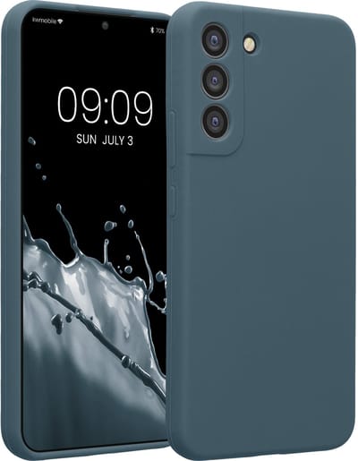 kwmobile telefoonhoesje geschikt voor Samsung Galaxy S22 Plus - TPU backcover met siliconen coating - Smartphone case in leisteen