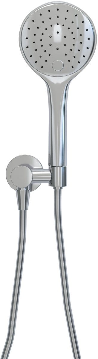 Wiesbaden Unimatch handdoucheset met handdouche 3 standen diameter 12 cm, doucheslang en wandaansluitbocht chroom