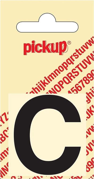 Pickup plakletter Helvetica 40 mm - zwart C